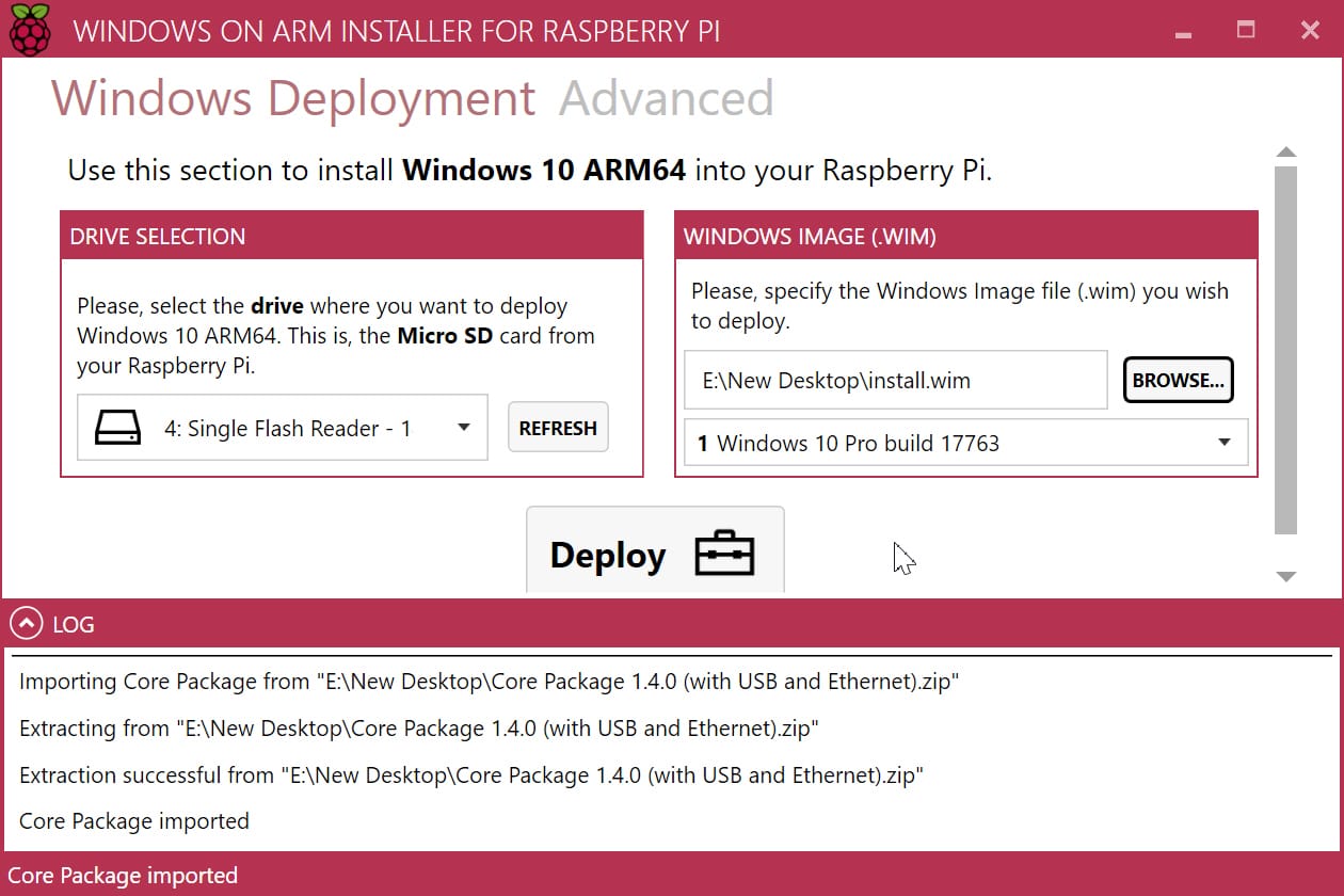 installing windows 10 iot on raspberry pi 3