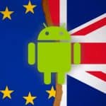 European and Union flag with Android logo