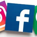 Facebook, Instagram and WhatsApp tiles