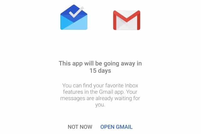 Google Inbox closing
