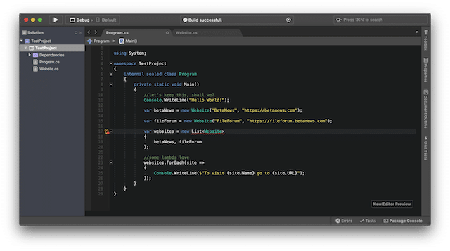 Visual Studio 2019 for Mac gets a new code editor