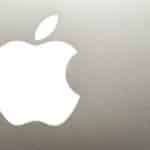 Closeup of Apple logo
