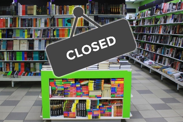 Closed bookshop