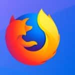 Firefox logo on blue background