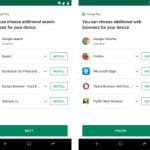 Google Android browser and search choice