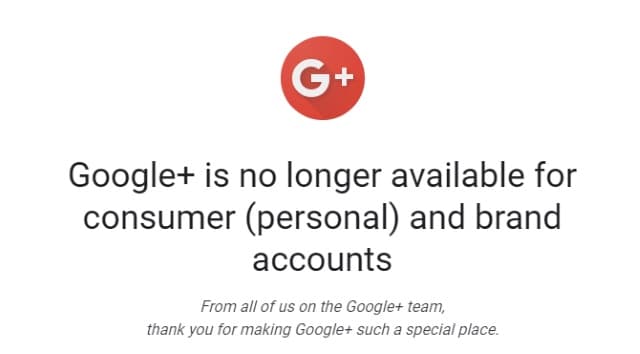 Google+ closure