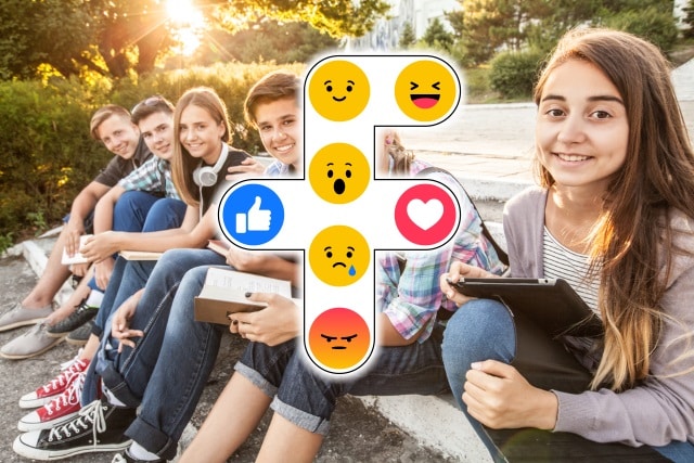 Facebook reactions and teenagers