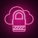 Pink cloud and padlock