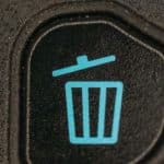 Trash can button