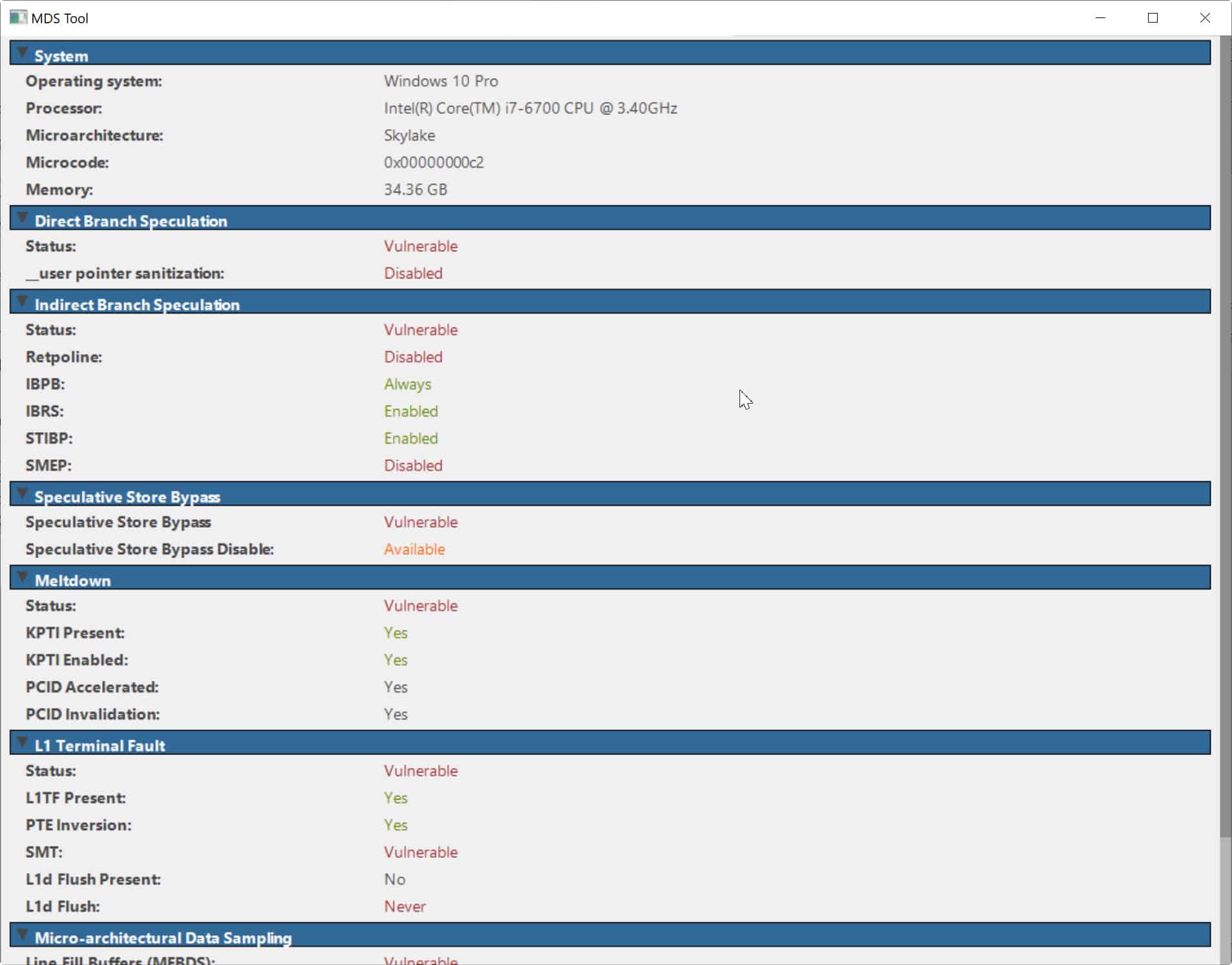 data sampling linux microarchitectural Linux if or to check your Windows How vulnerable is system