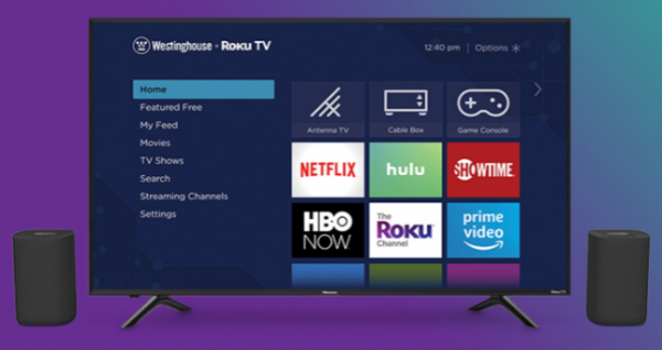 Enter to win a 55-inch 4K smart television and Roku TV Wireless Speakers