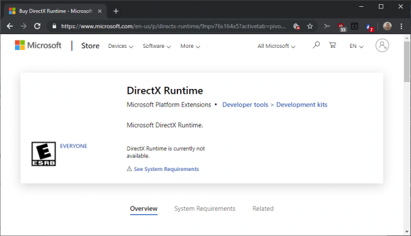 download directx runtime for windows 10 64 bit