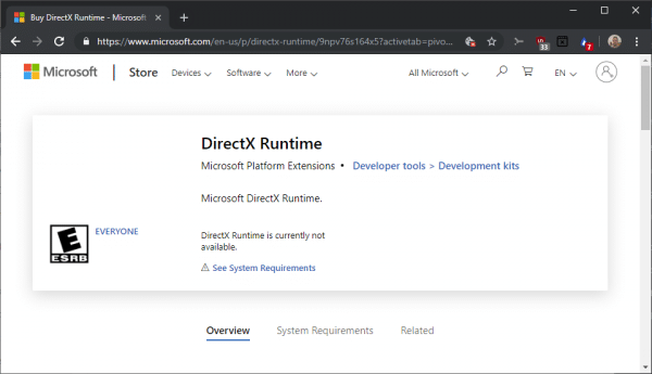 directx runtime download for windows 10