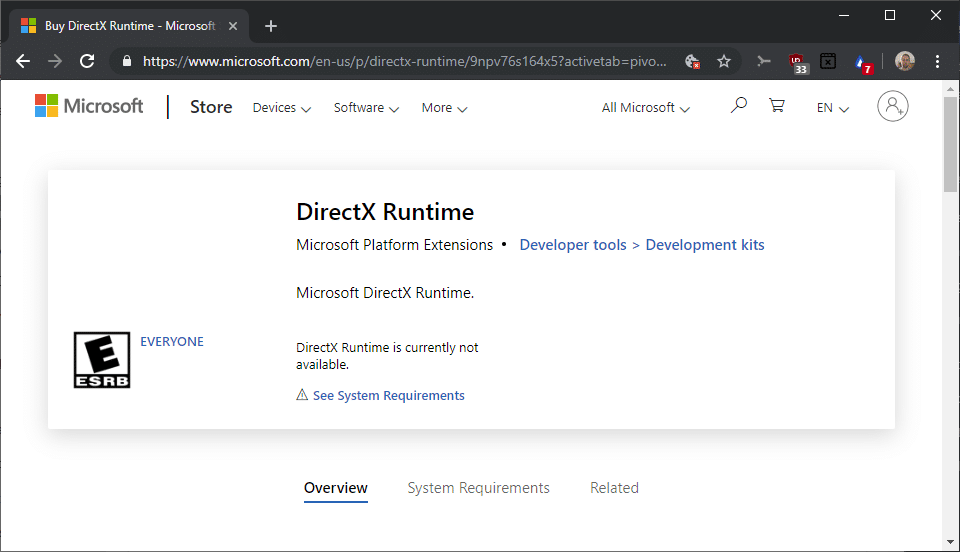 download directx runtime