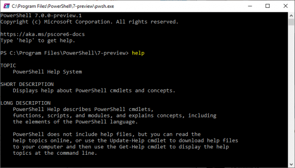 powershell 7 windows 10