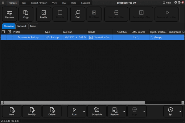 syncback monitor