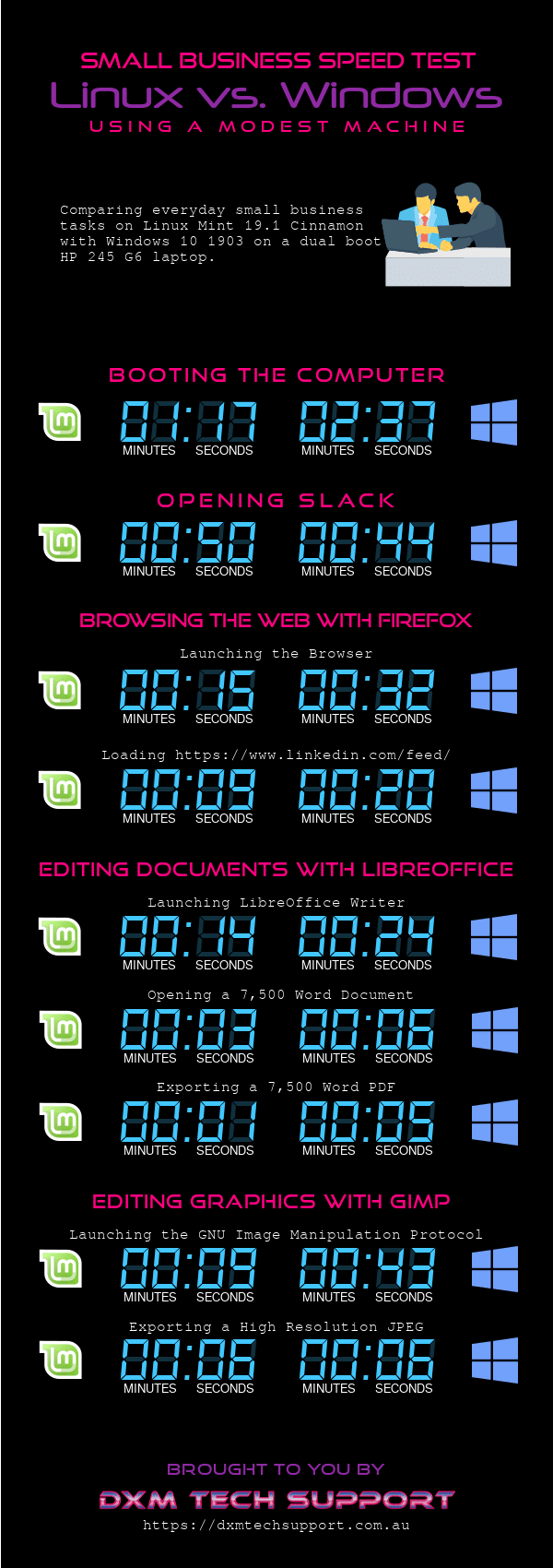 DXM windows v mint graphic