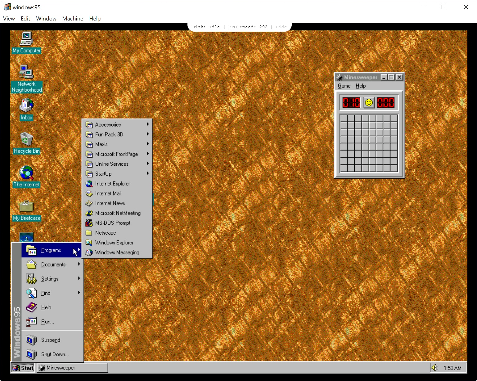 windows 95 emulator gui