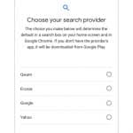 Android search choice