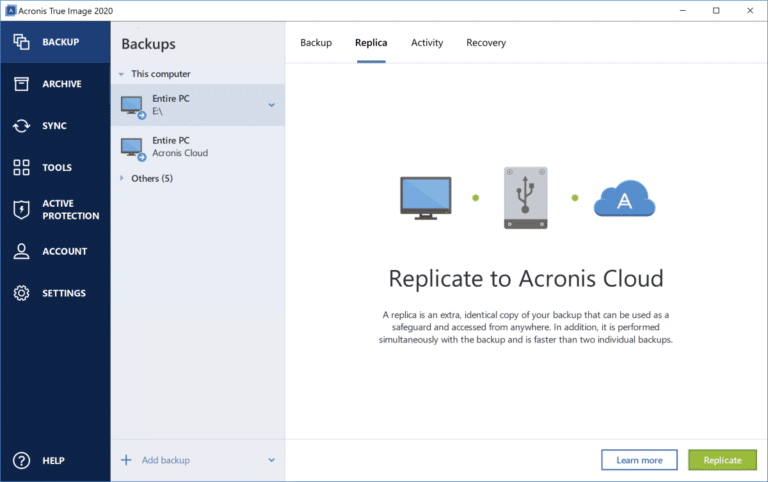 acronis true image backup speed