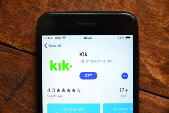 Kik Messenger live on. Bad: ads |