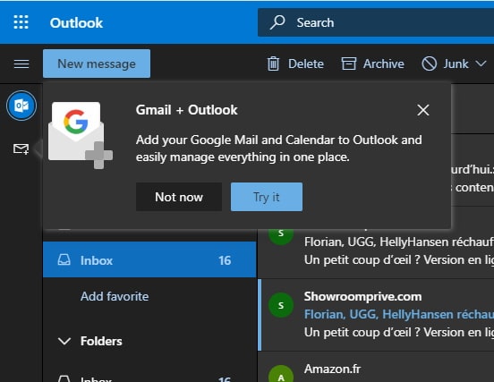 Google integration with Outlook.com