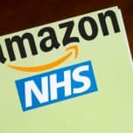 Amazon and NHS logos