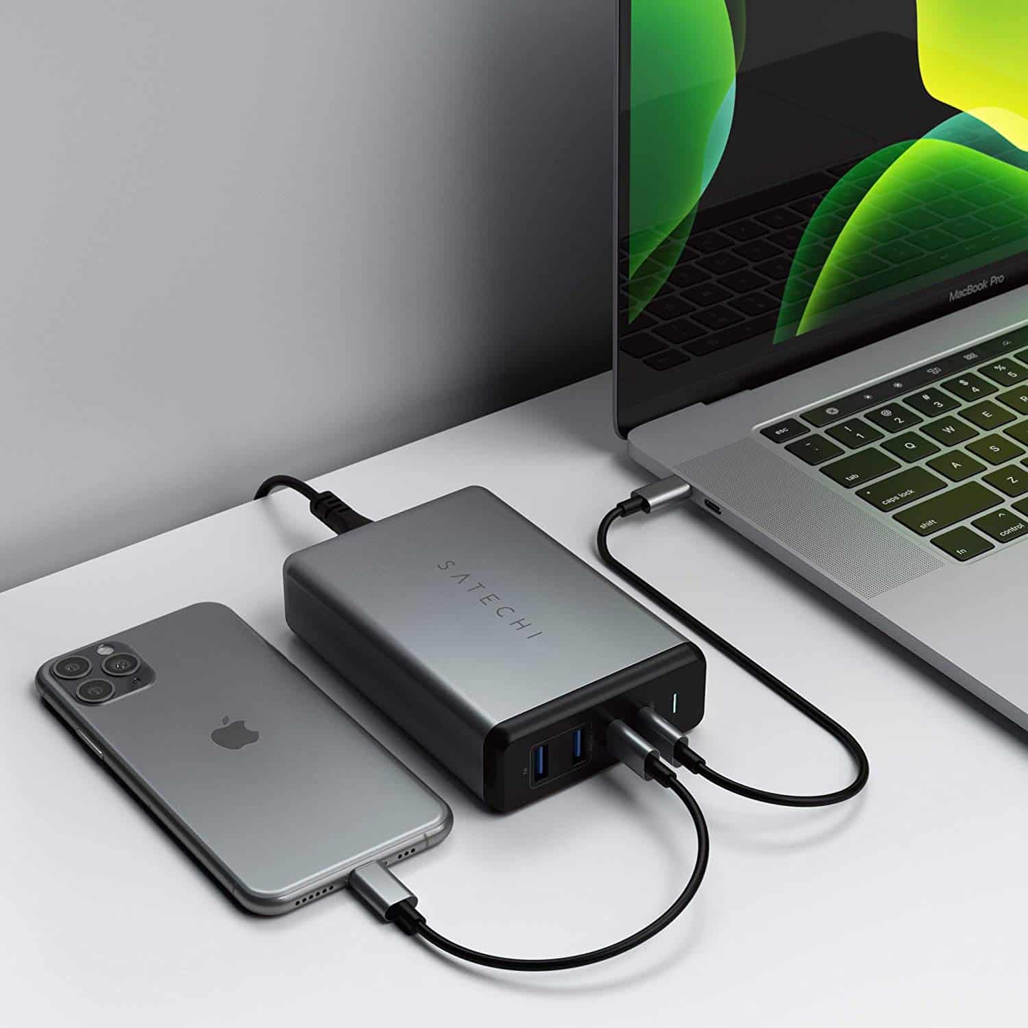 satechi 108w pro usb c pd desktop charger