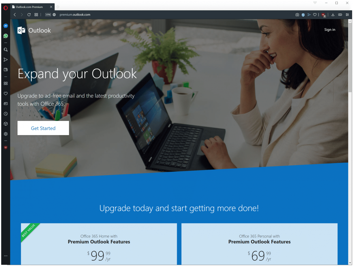 how much is an outlook email address