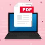 PDF icon on laptop