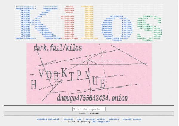 Kilos dark web search