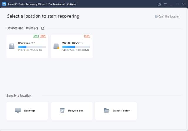 EaseUS Data Recovery Wizard