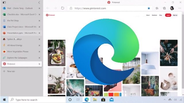 Microsoft Edge vertical tabs