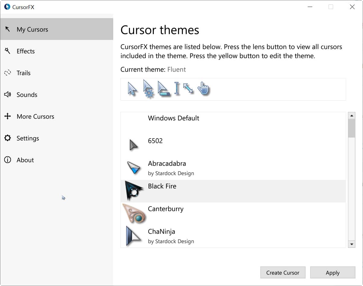 windows 10 cursors