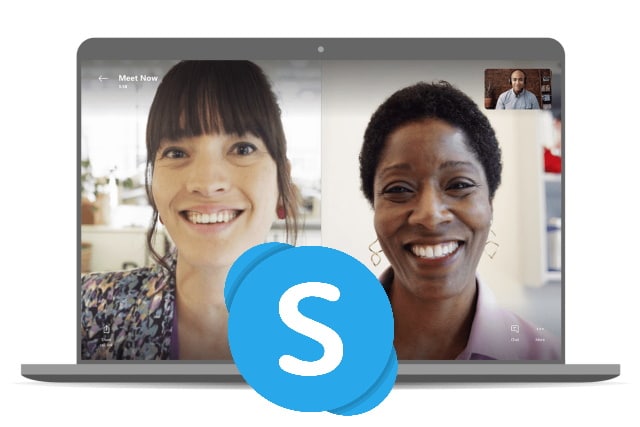 Skype on laptop