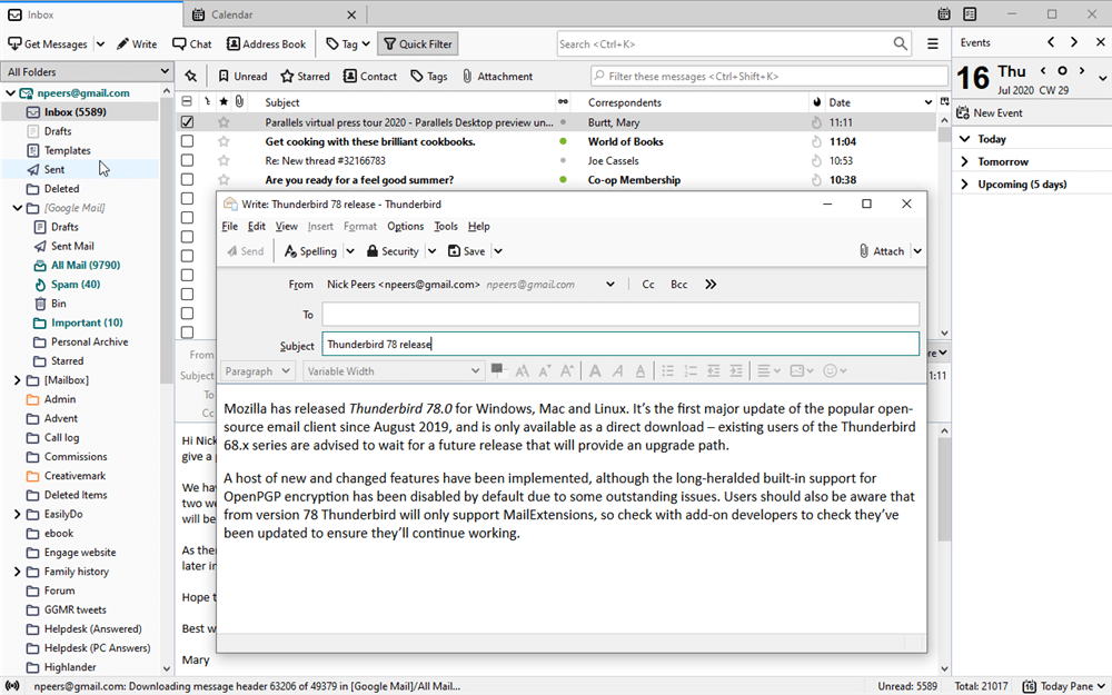 Thunderbird 78 Unveils Major Ui Changes Restricts Add Ons To Mailextension Api Only Betanews