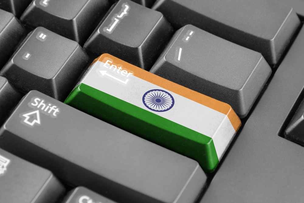 Enter button with India Flag