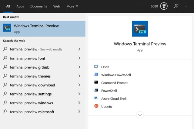 Windows Terminal-Vorschau 1.4