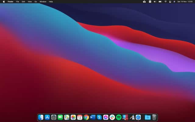 mac os dock background