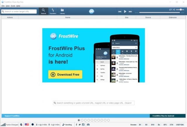 uninstall frostwire android