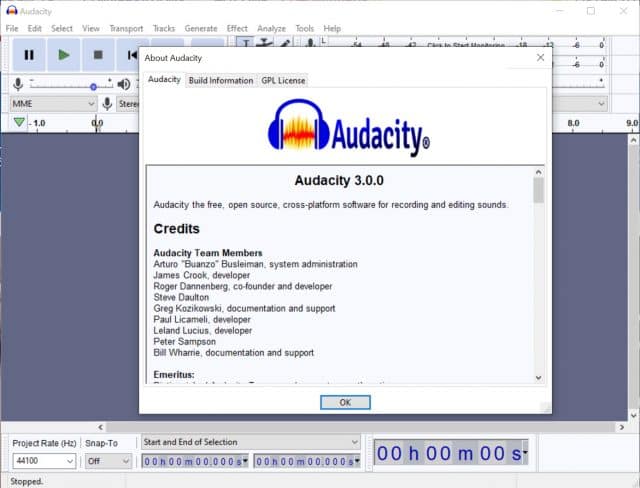 Audacity está bajo presión pública y dice que no recopilará datos de telemetría de los usuarios.