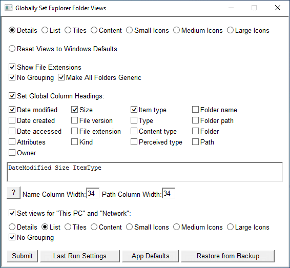 WinSetView 2.76 for windows download free