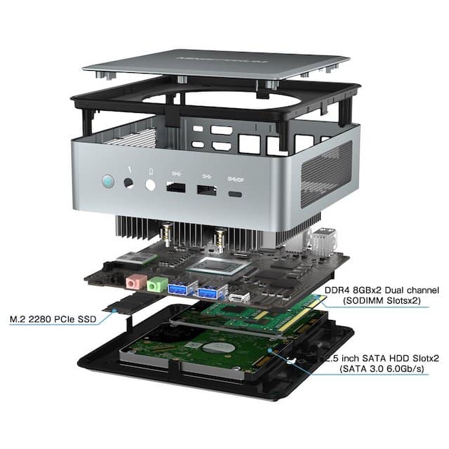 Minisforum's new mini-ITX PC lets you mount a GPU on top of the