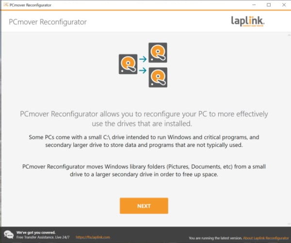 Laplink PCmover Reconfigurator