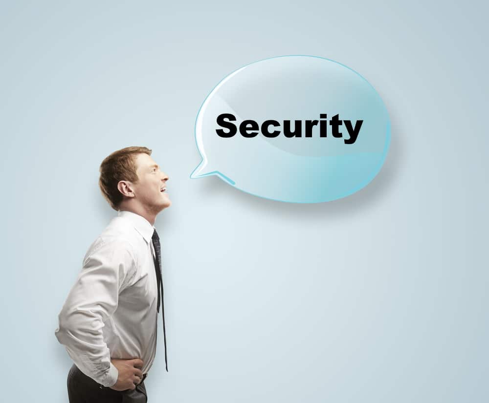 security speech bubble