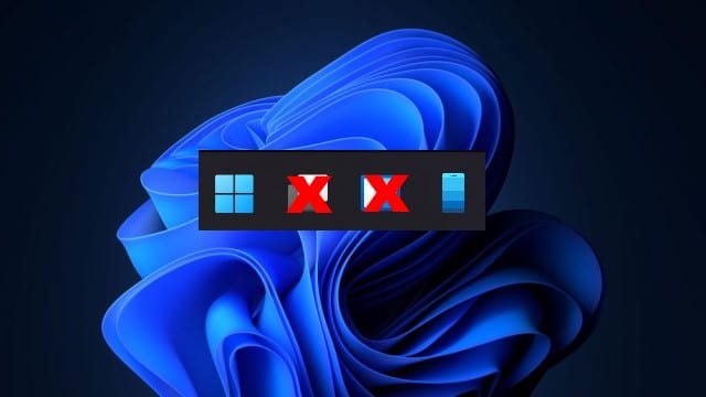 Windows 11 taskbar buttons