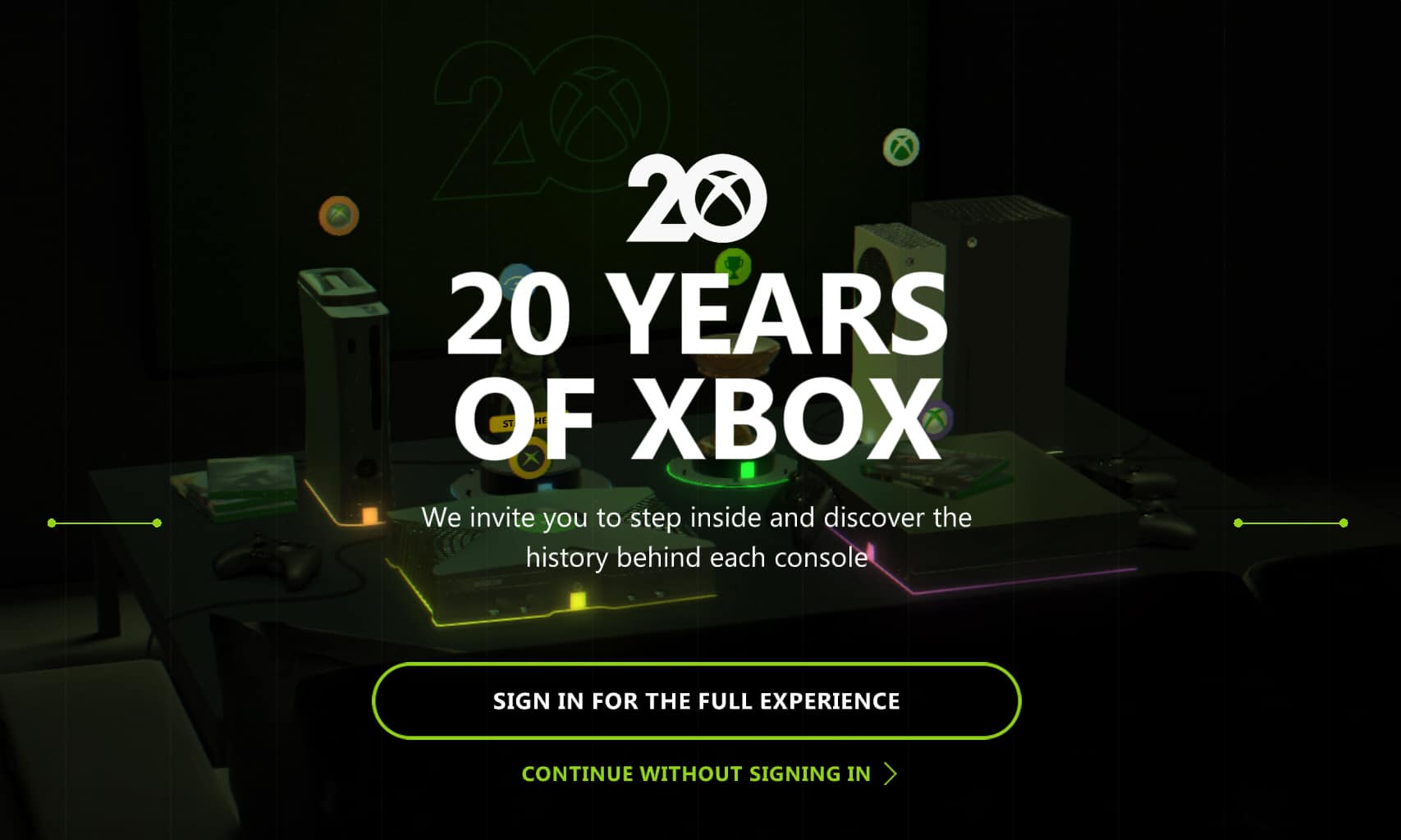 Celebrating 20 years of Xbox with milestones (by True Achievements)