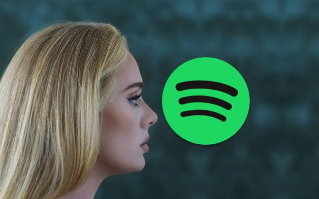 Adele with Spotify logo