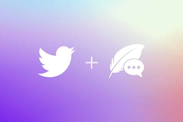 Twitter and Quill logos