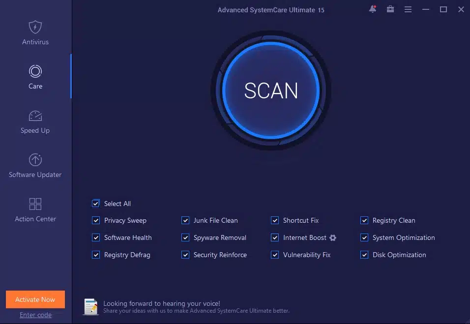 IObit Advanced SystemCare Ultimate 15 Key (1 Year / 3 PCs)